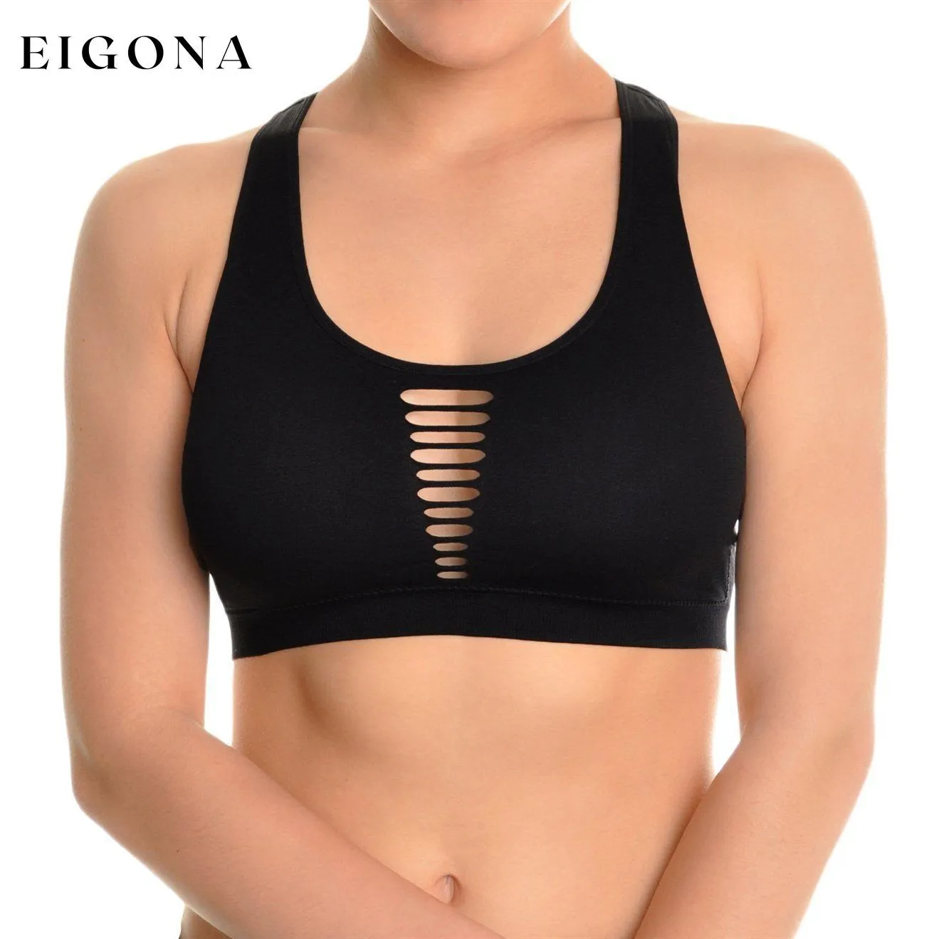 3-Pack: Women's Seamless Criss Cross Strappy Back Sports Bra