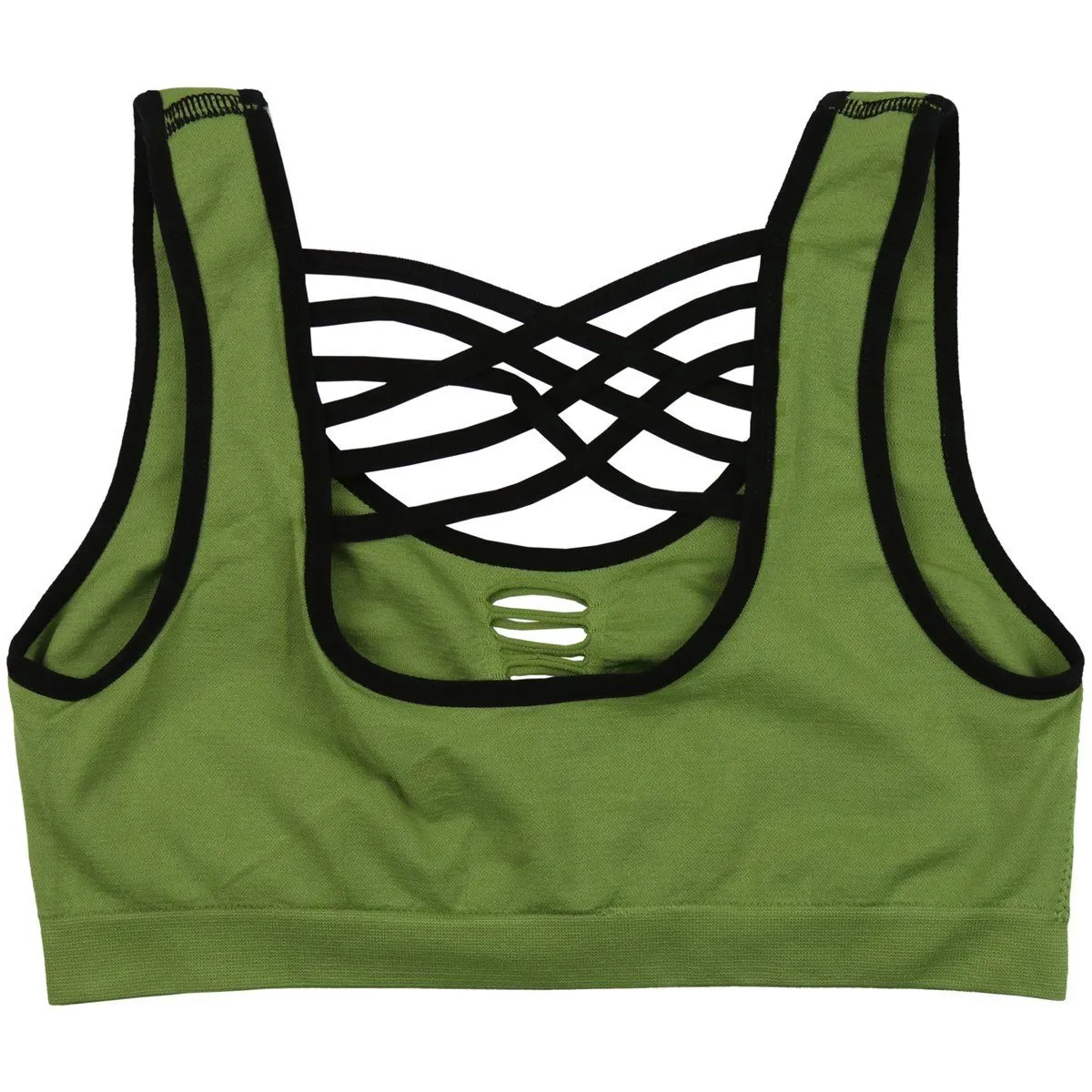 3-Pack: Women's Strappy Back Microfiber Sports Bras