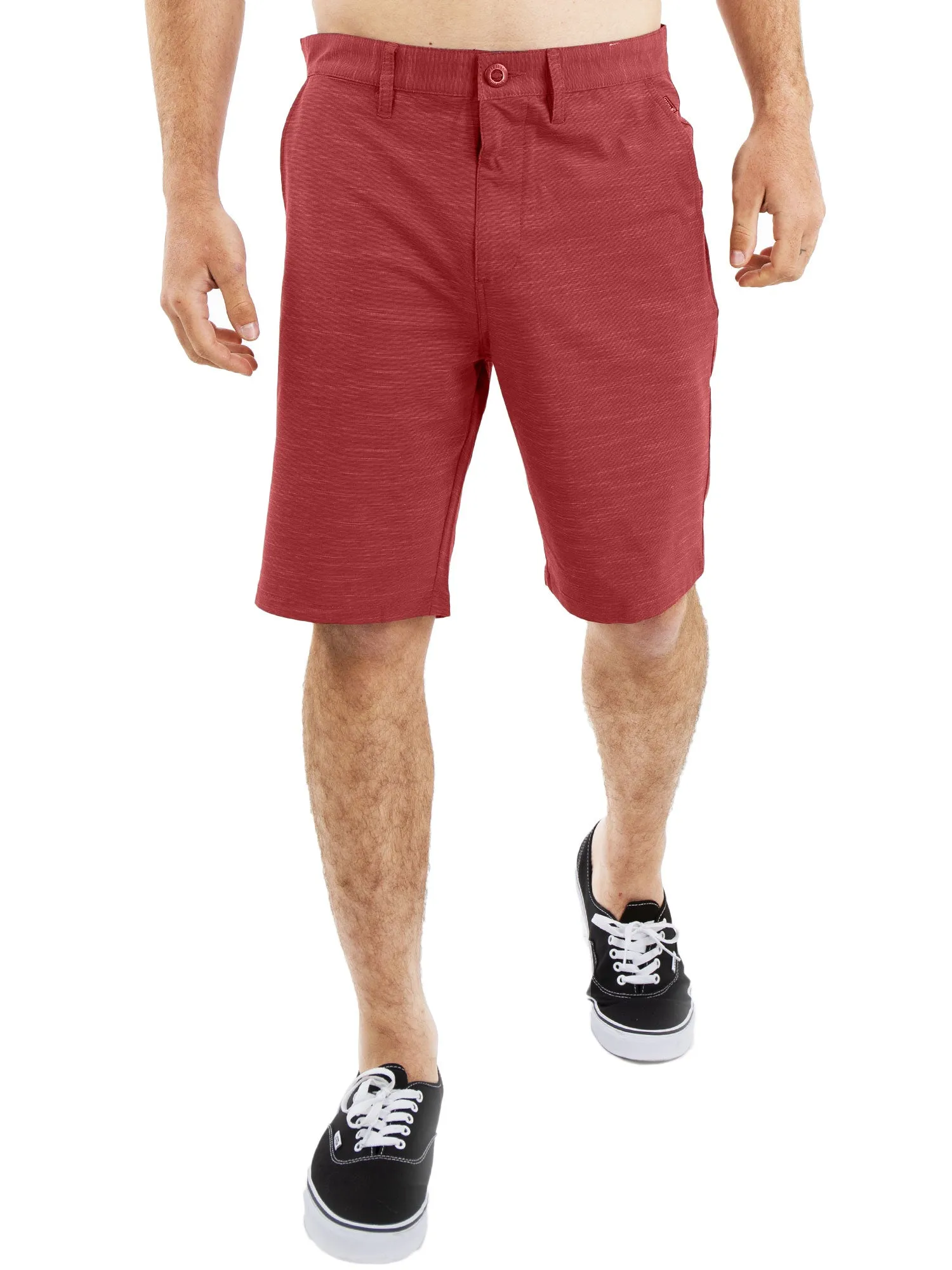 All In One Mens Hybrid Shorts - Slub Grey