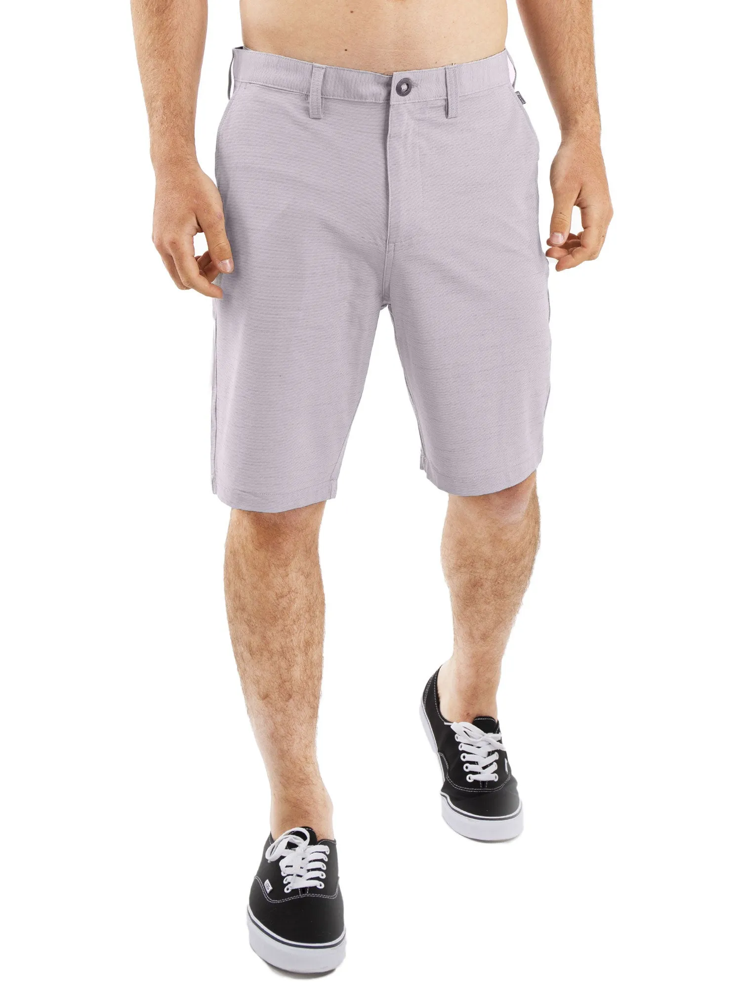 All In One Mens Hybrid Shorts - Slub Grey
