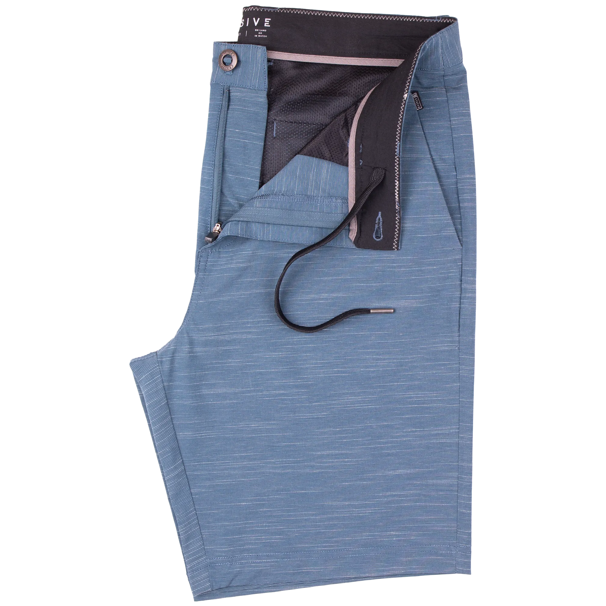 All In One Mens Hybrid Shorts - Slub Grey