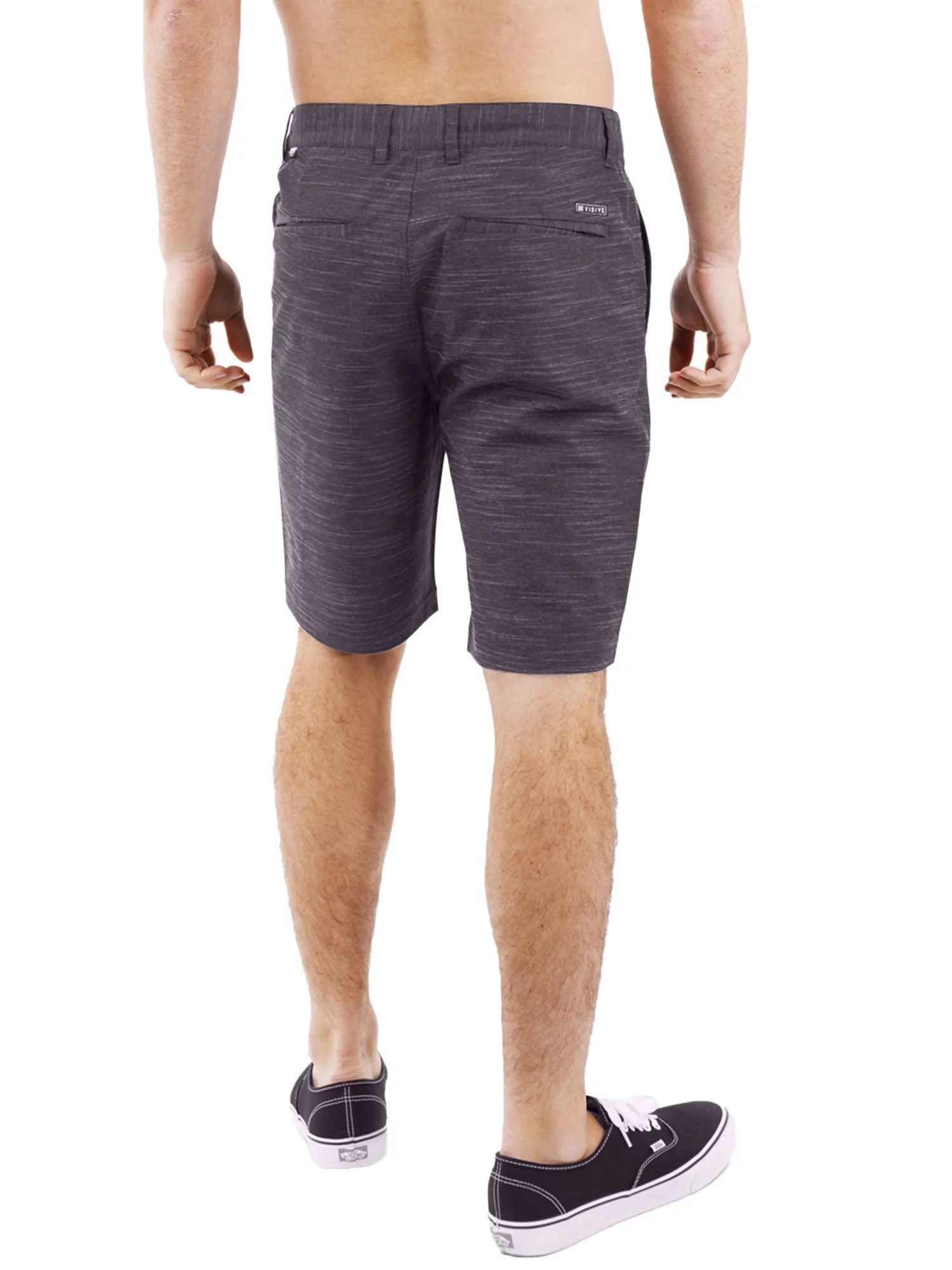 All In One Mens Hybrid Shorts - Slub Grey
