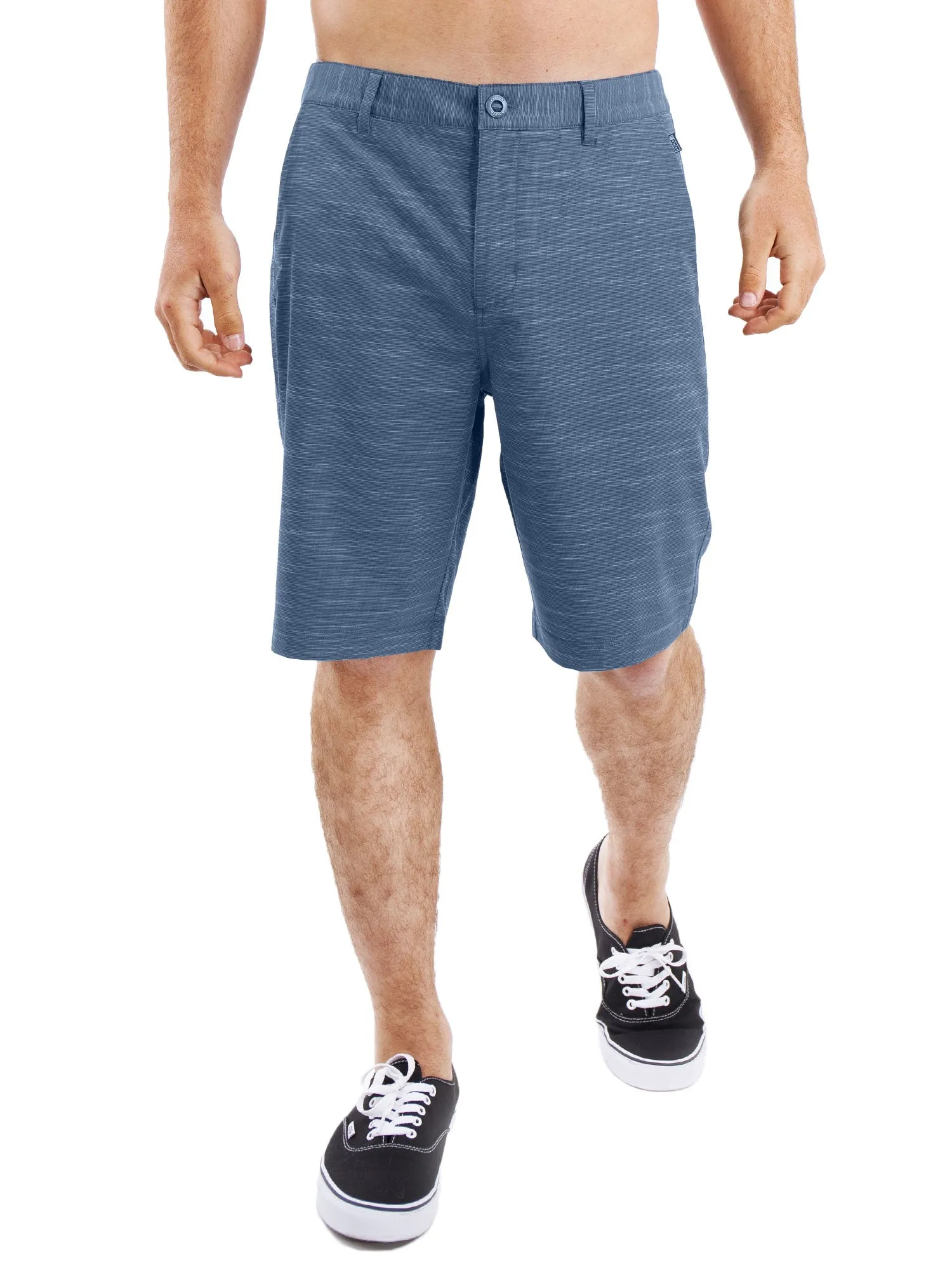All In One Mens Hybrid Shorts - Slub Grey