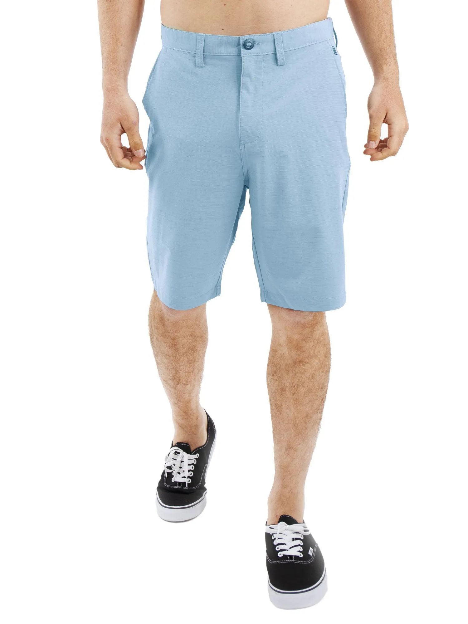 All In One Mens Hybrid Shorts - Slub Grey