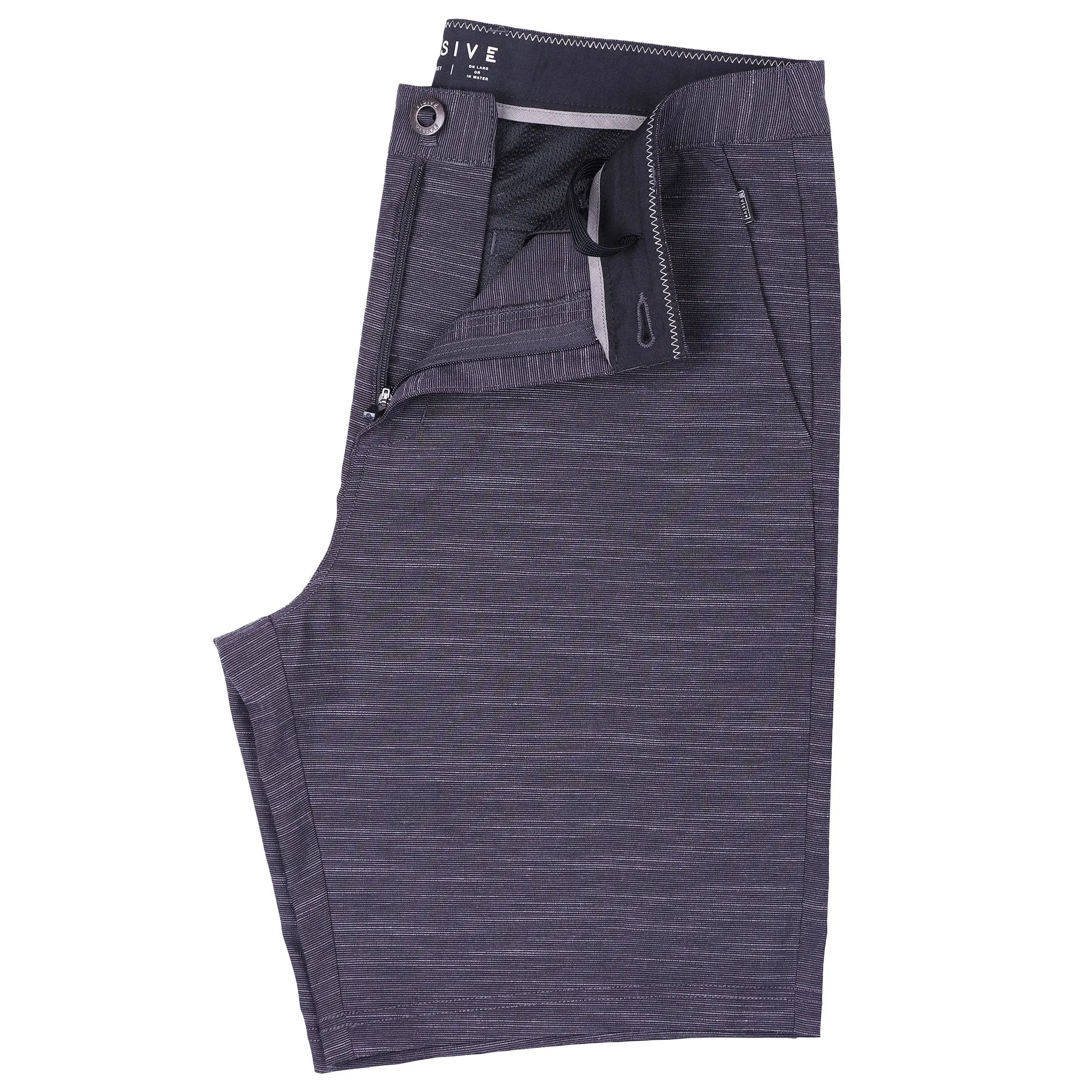 All In One Mens Hybrid Shorts - Slub Grey