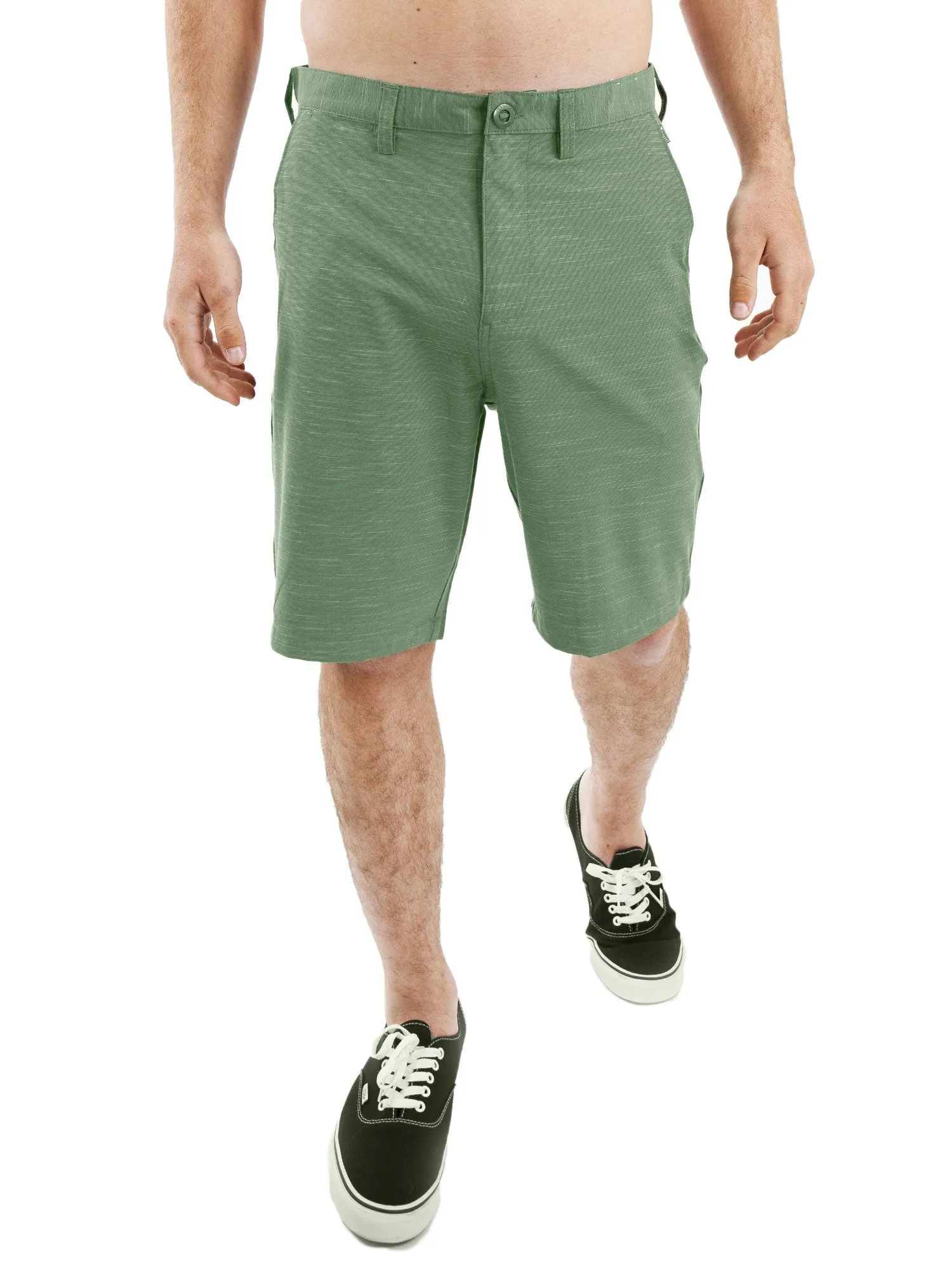 All In One Mens Hybrid Shorts - Slub Grey