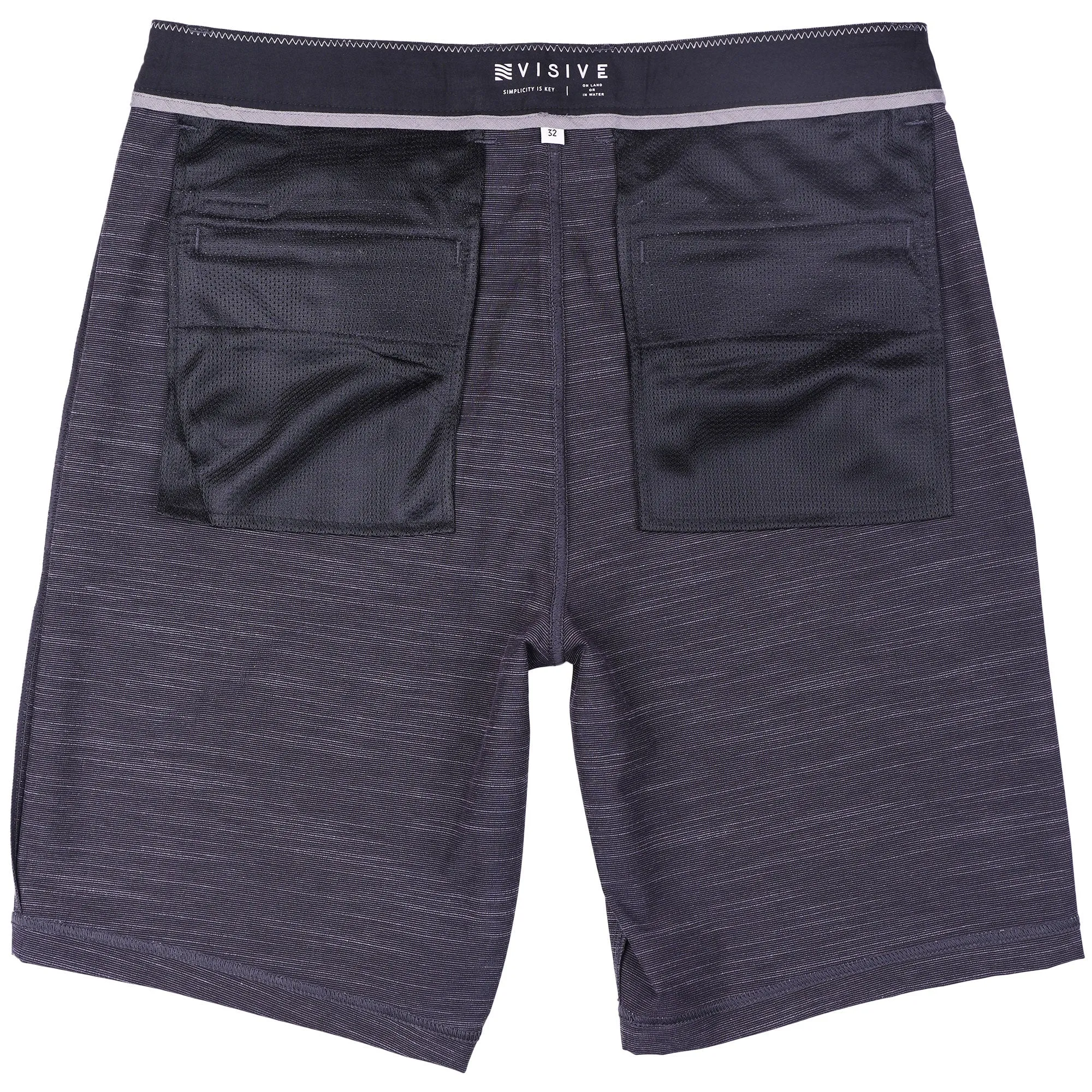 All In One Mens Hybrid Shorts - Slub Grey
