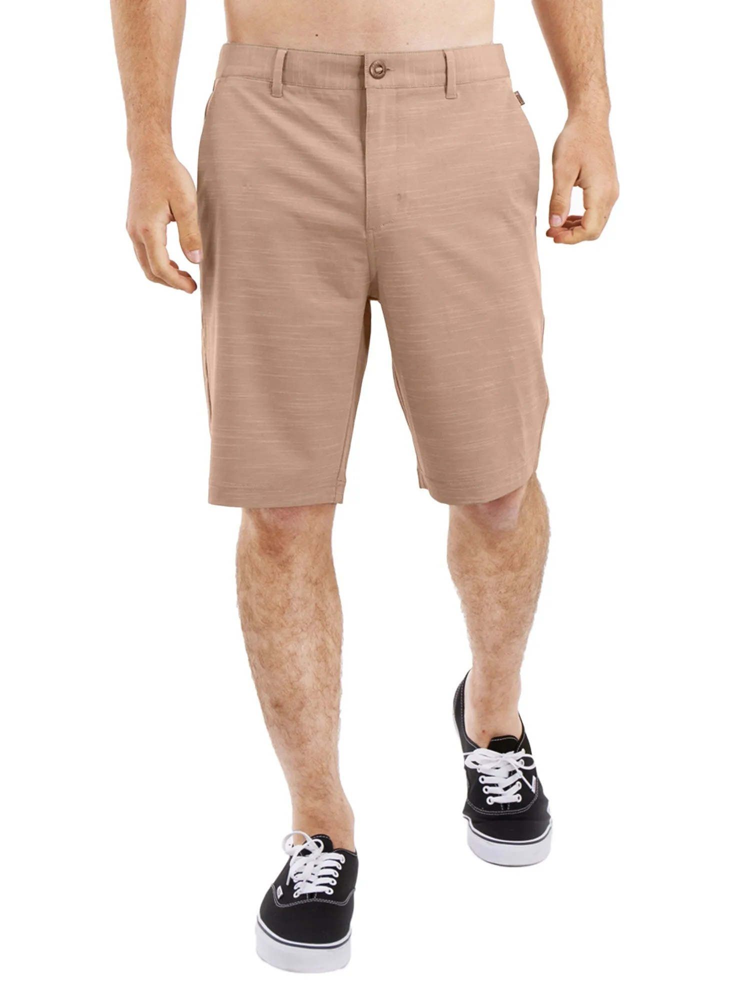 All In One Mens Hybrid Shorts - Slub Grey