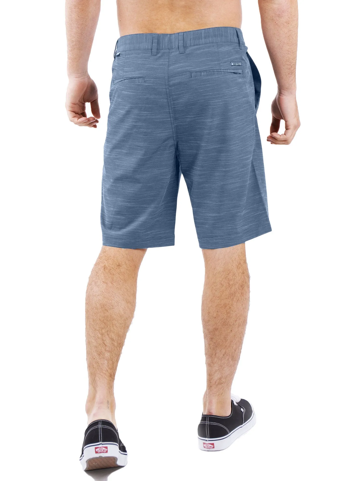 All In One Mens Hybrid Shorts - Slub Grey