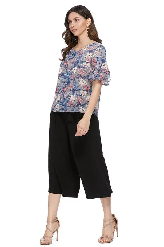 Belted Cropped Pants
