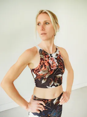 Black Floral Crop Top *FINAL SALE*