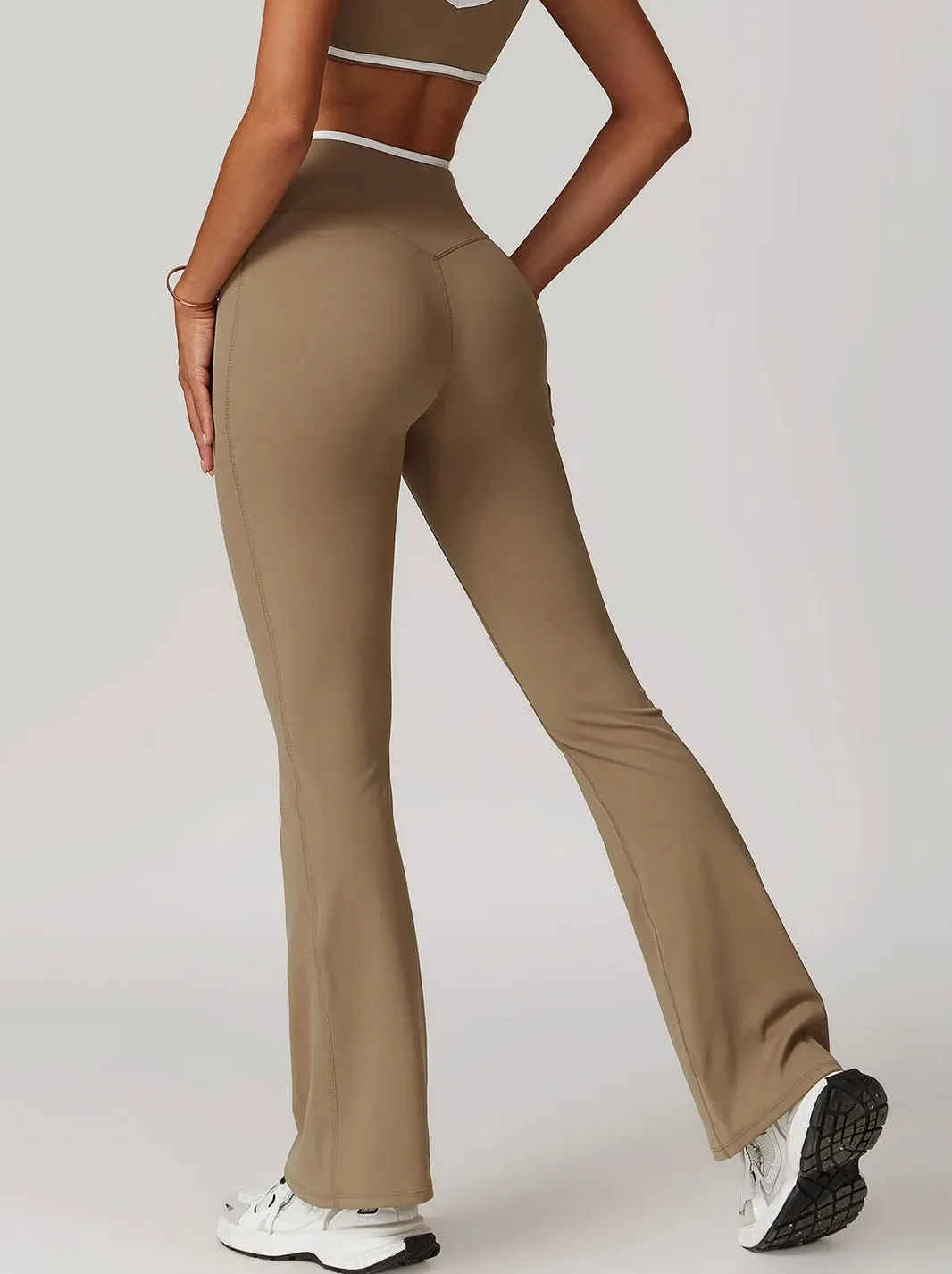 Black High Waist Wide-Leg Trousers - Women's Casual Yoga and Lounge Pants