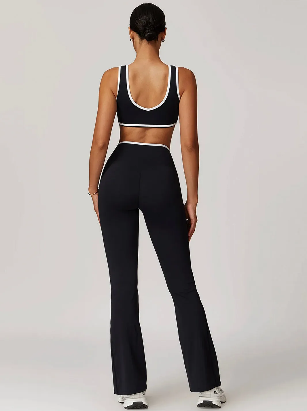 Black High Waist Wide-Leg Trousers - Women's Casual Yoga and Lounge Pants