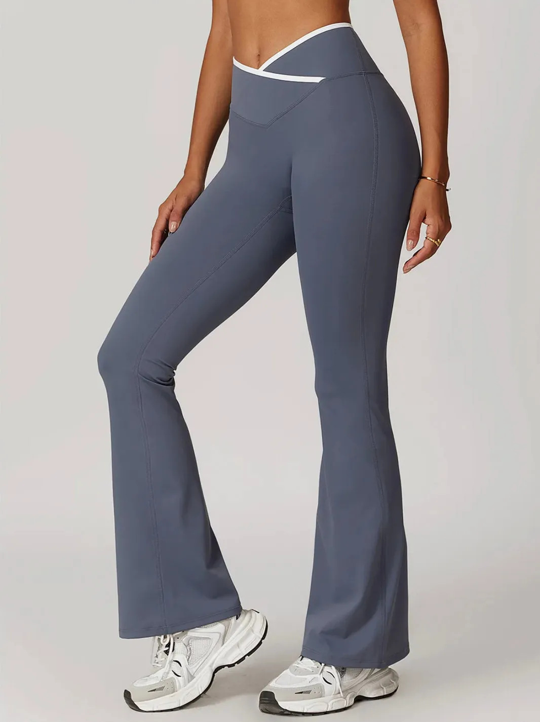 Black High Waist Wide-Leg Trousers - Women's Casual Yoga and Lounge Pants
