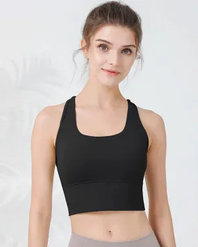 Black I-back Yoga Tank Top - Light Support