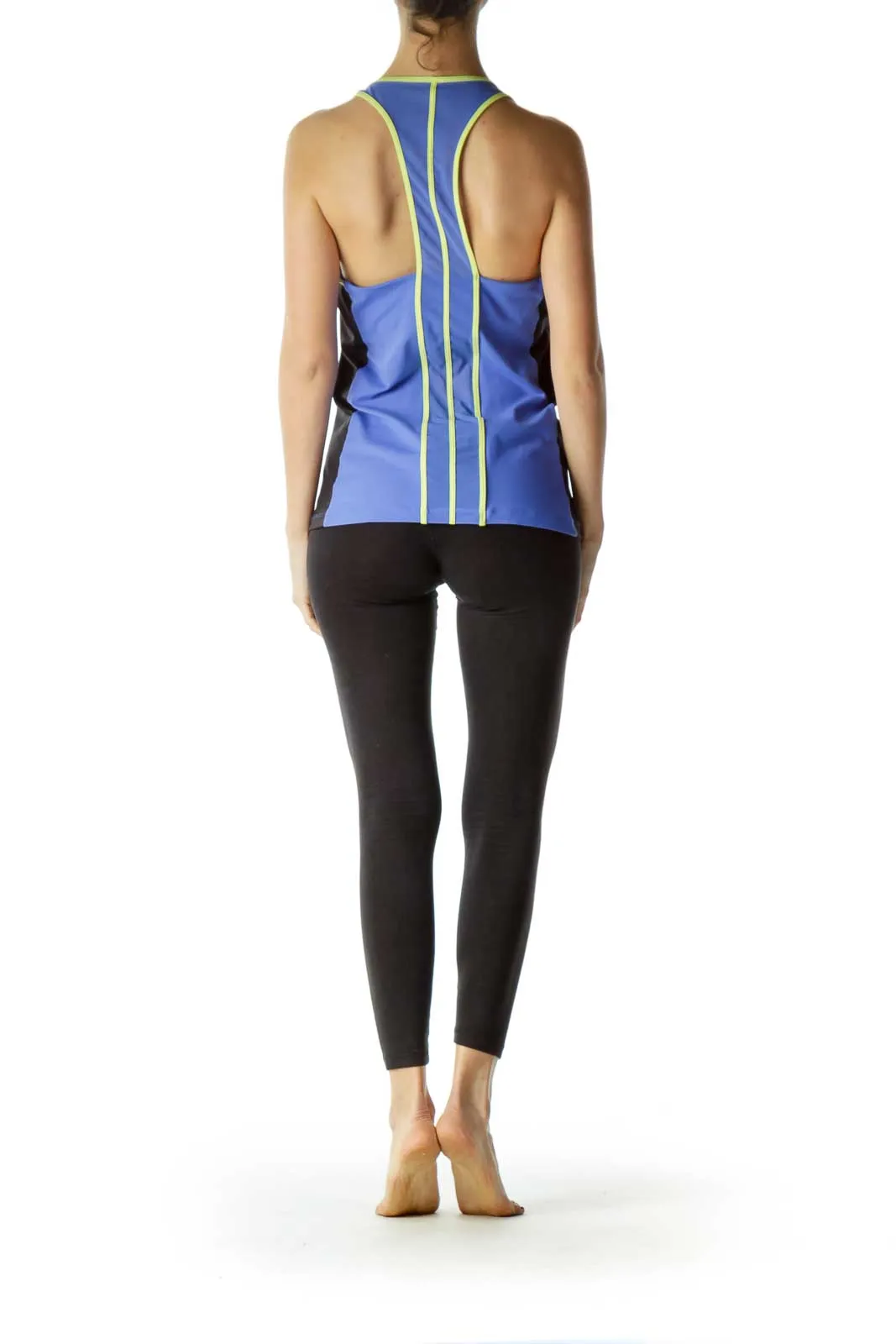 Blue Black Yoga Tank