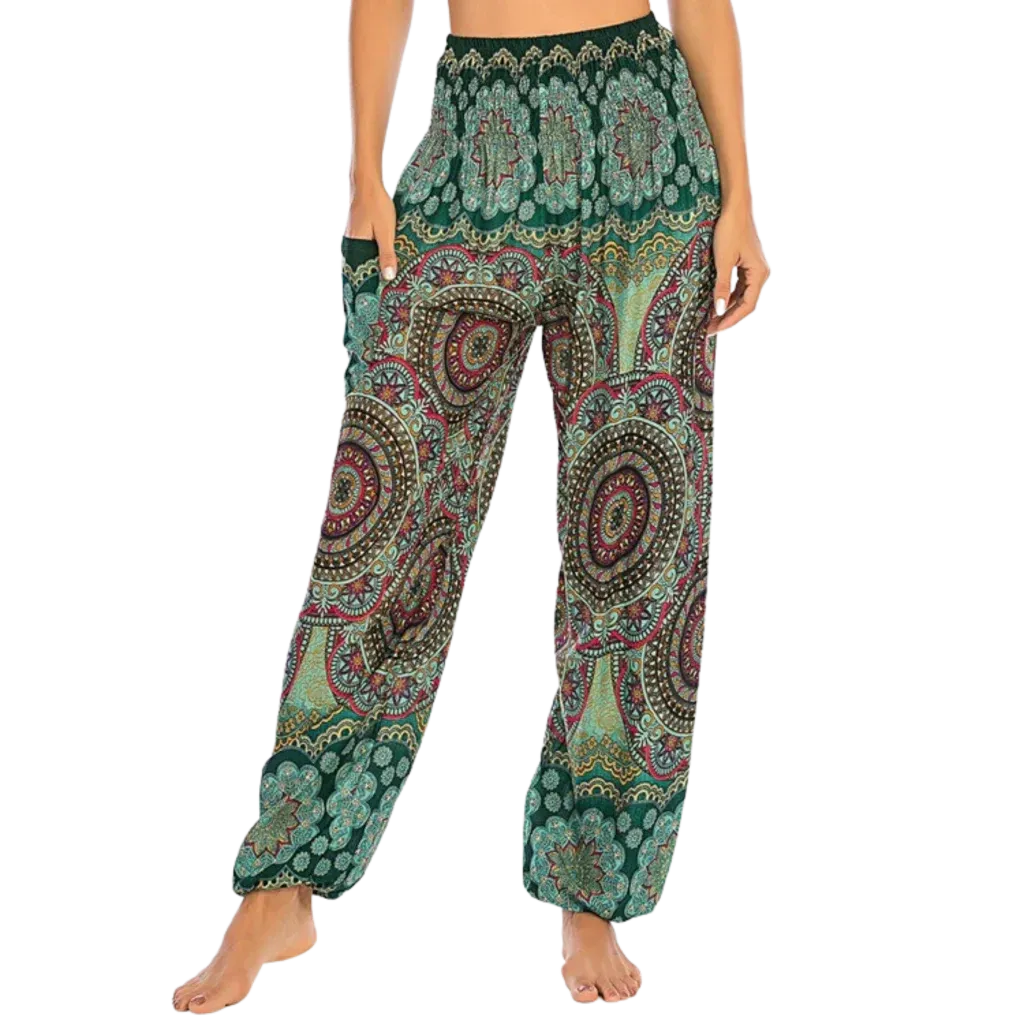 BOHEMIAN INSPIRED WIDE LEG ALADDIN PANTS FOR LADIES
