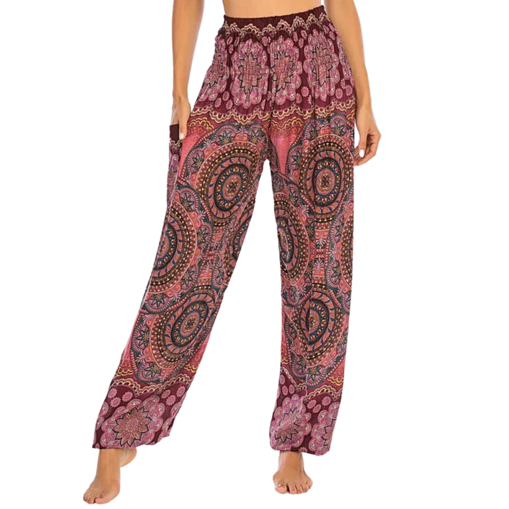 BOHEMIAN INSPIRED WIDE LEG ALADDIN PANTS FOR LADIES
