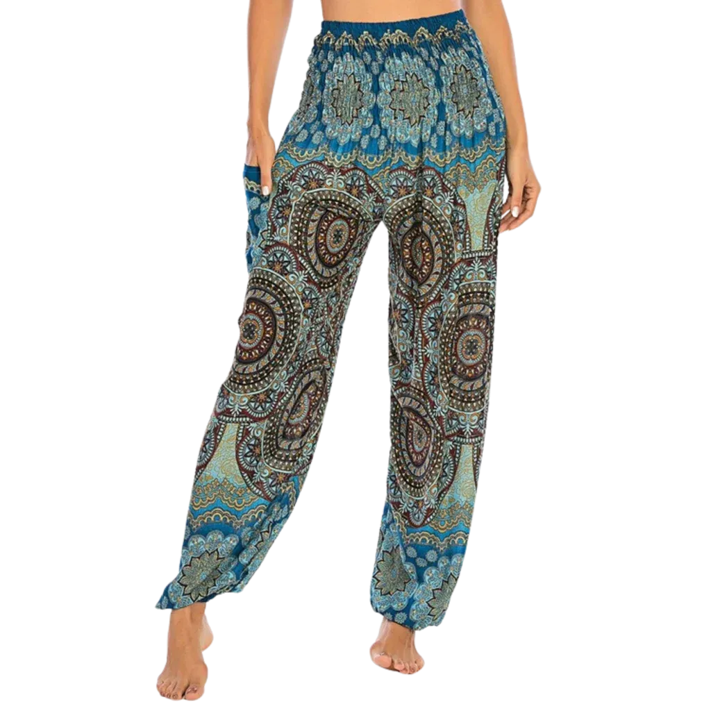 BOHEMIAN INSPIRED WIDE LEG ALADDIN PANTS FOR LADIES