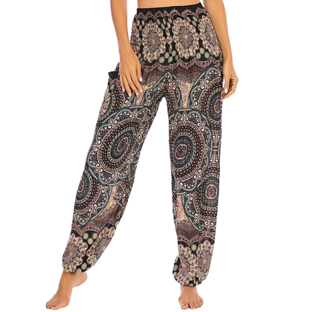 BOHEMIAN INSPIRED WIDE LEG ALADDIN PANTS FOR LADIES