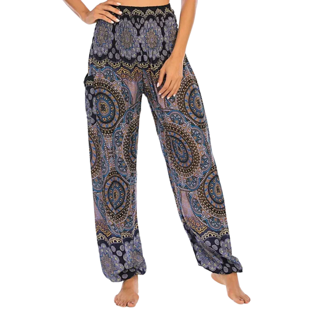 BOHEMIAN INSPIRED WIDE LEG ALADDIN PANTS FOR LADIES