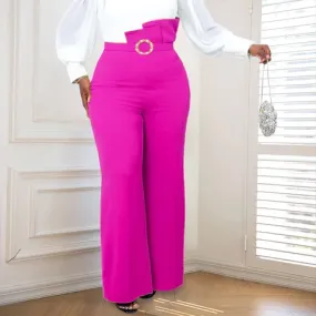 Camila Casual Comfy High Waisted Women's Stretchy Wide Leg Pants For Women