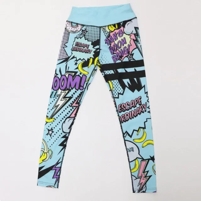 Cartoon Print Yoga Set