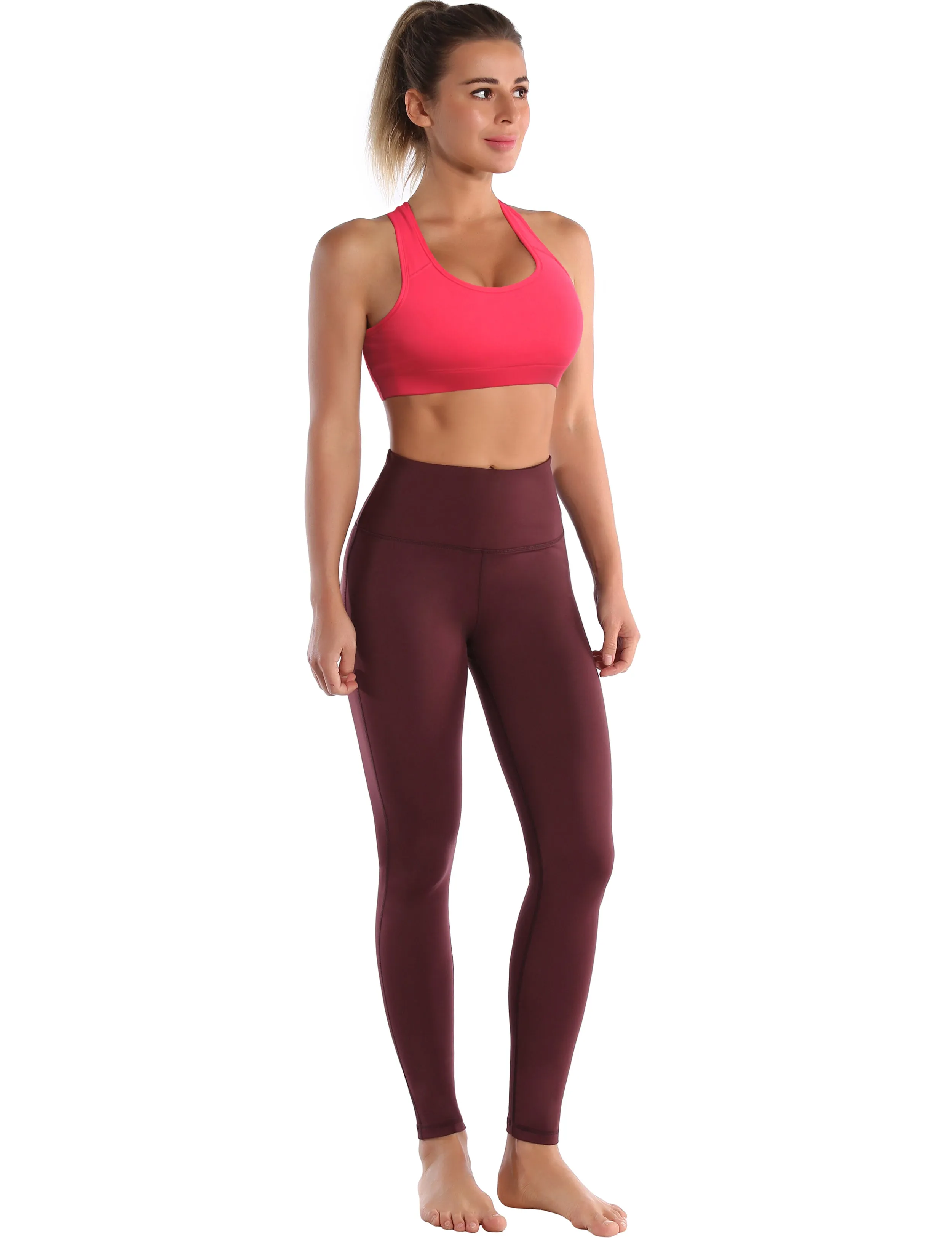 Compression Racerback Sports Bras red_Golf