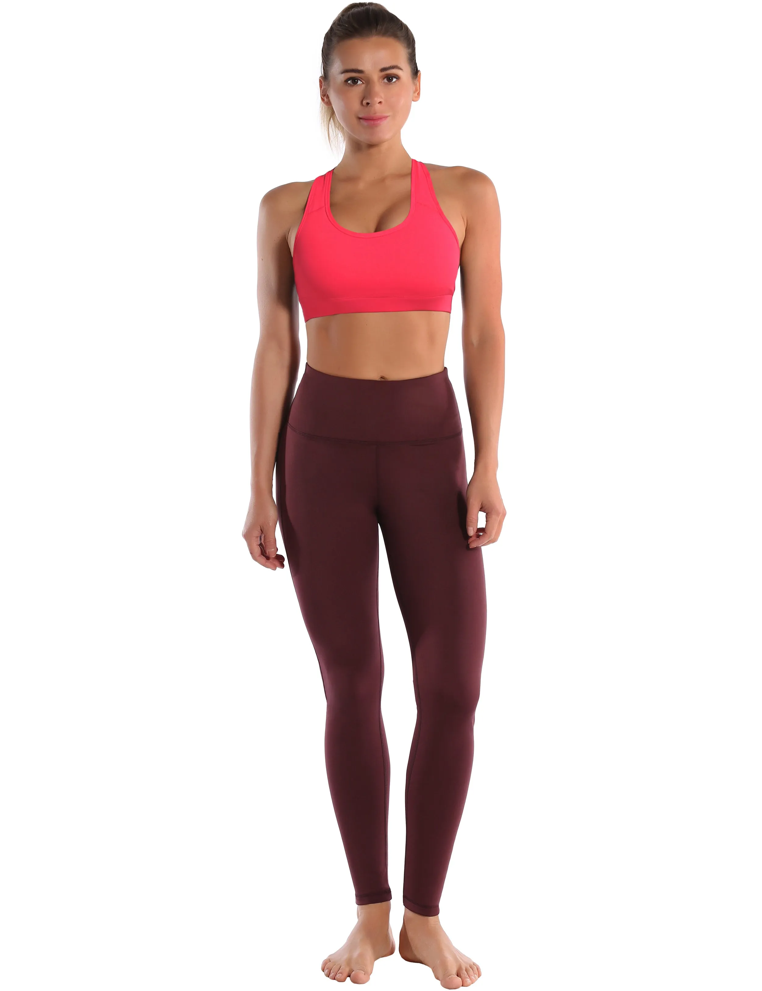 Compression Racerback Sports Bras red_Golf