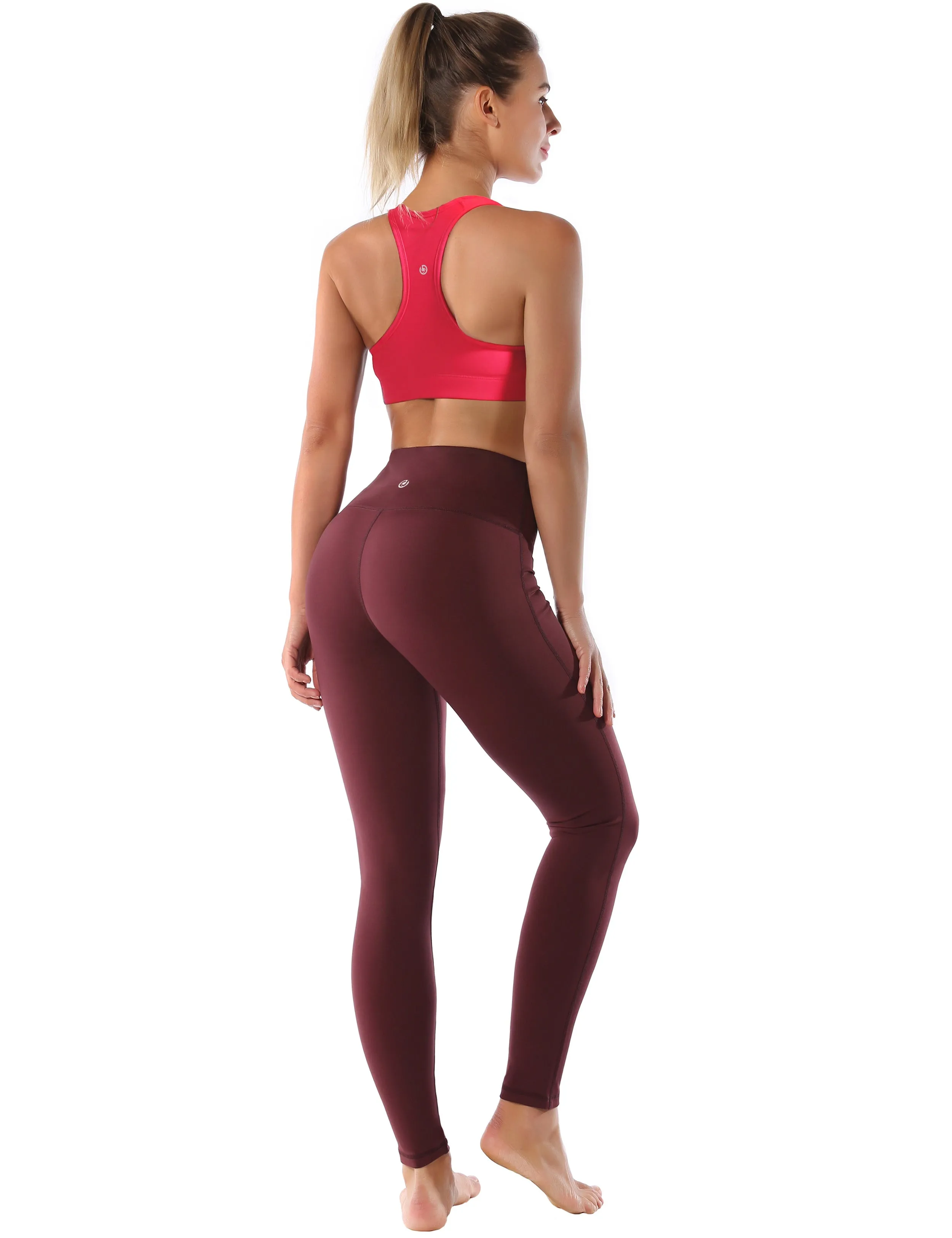Compression Racerback Sports Bras red_Golf
