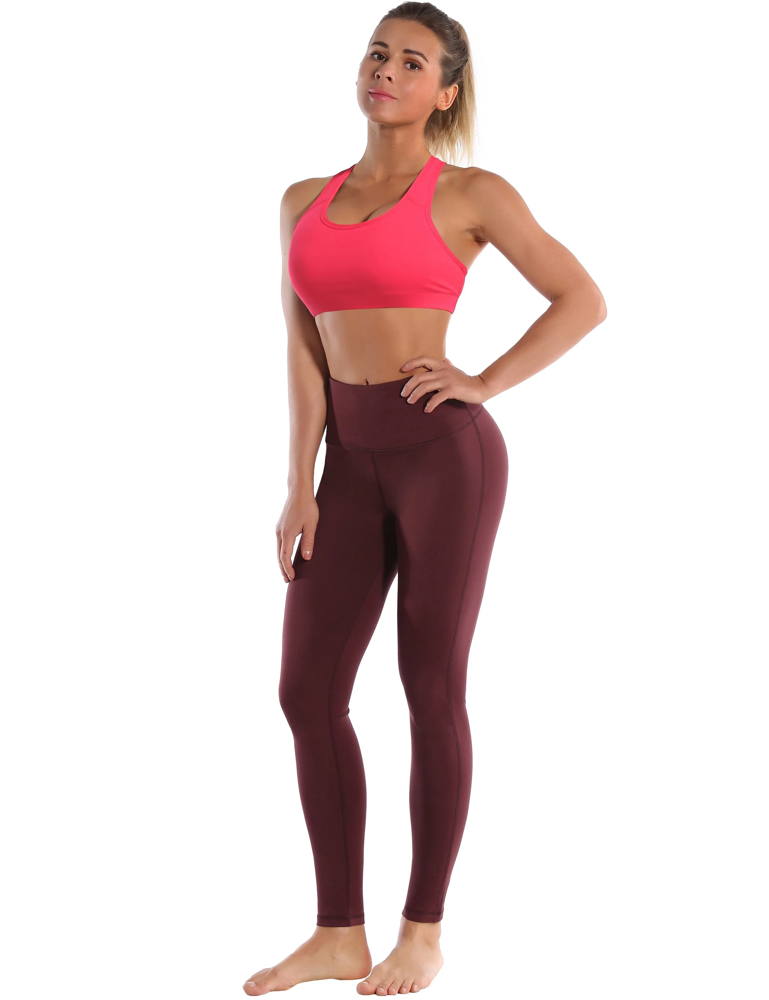 Compression Racerback Sports Bras red_Golf