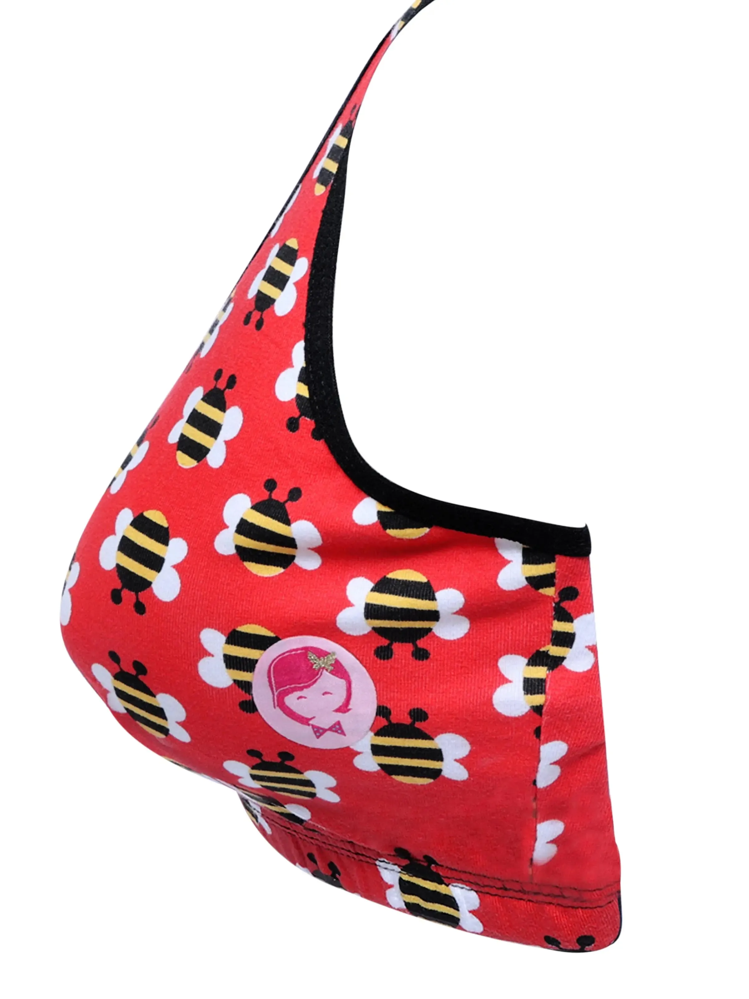 Cotton Athletic Bra with Double-Layer Broad Straps | Non-Padded Beginner Bra | Printed