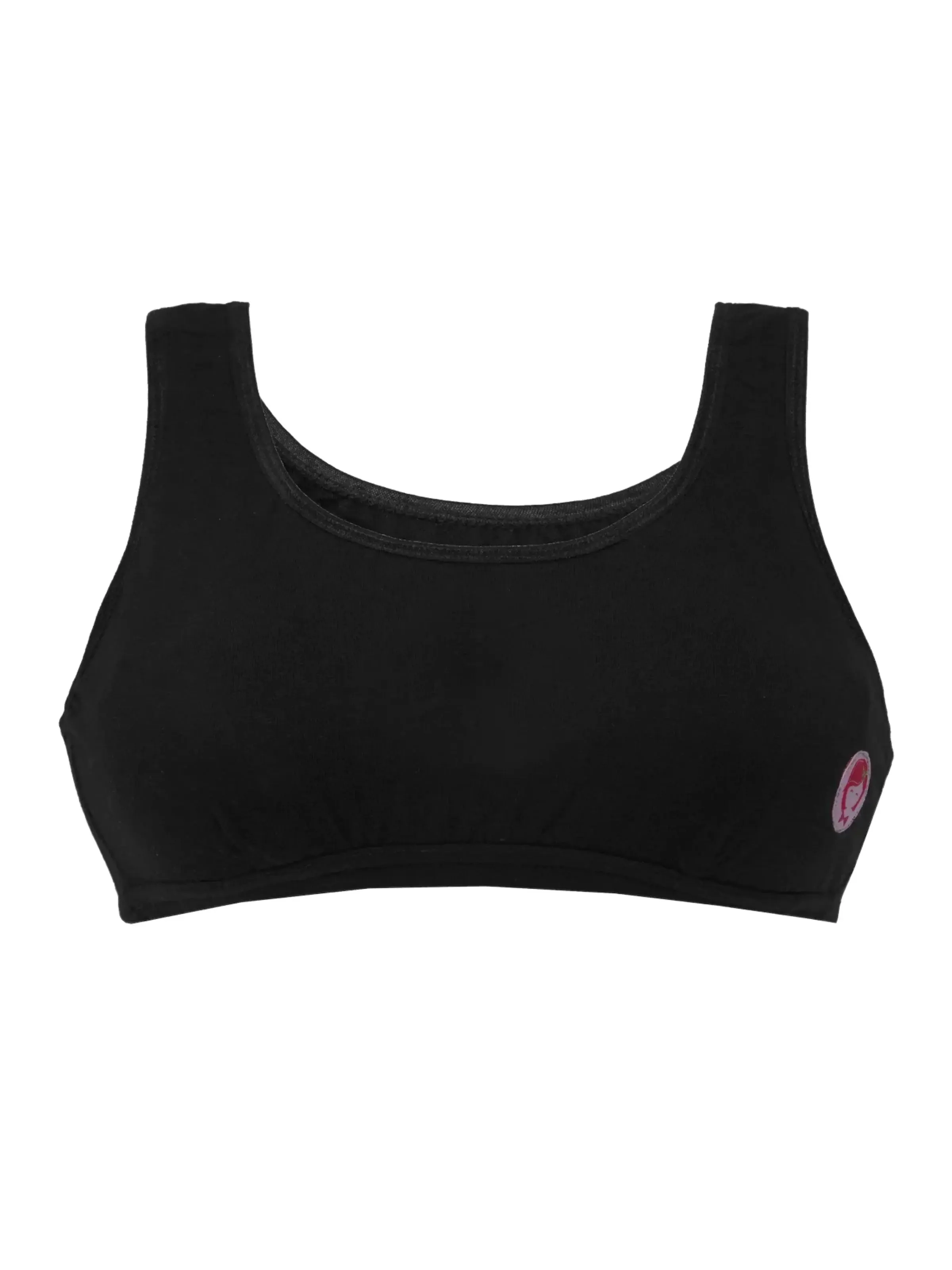 Double-layer Broad Strap Cotton Sports Bra | Non-Padded Beginner Bra | Unicorn Print & Solid Bra