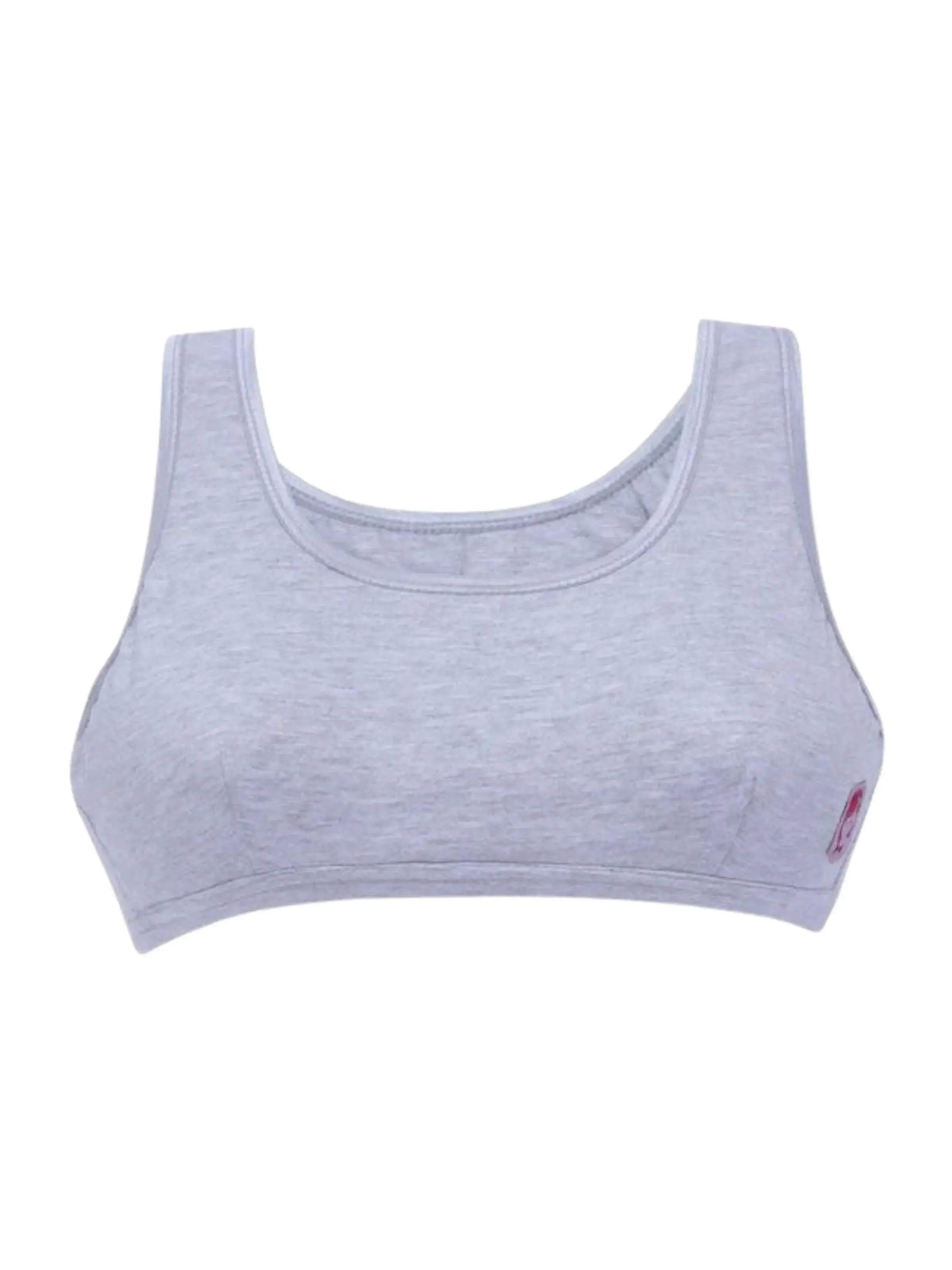 Double-layer Broad Strap Cotton Sports Bra | Non-Padded Beginner Bra | Unicorn Print & Solid Bra
