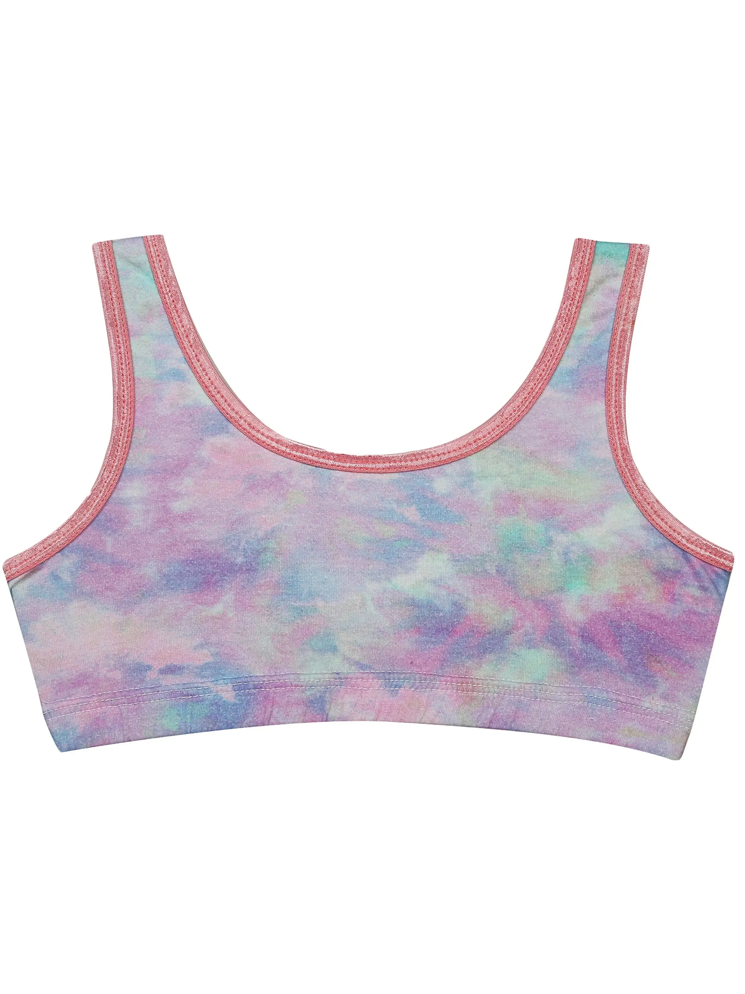 Double-Layer Broad Strap Cotton Supportive Sports Bras | Non-Padded | Printed & Solid Bra