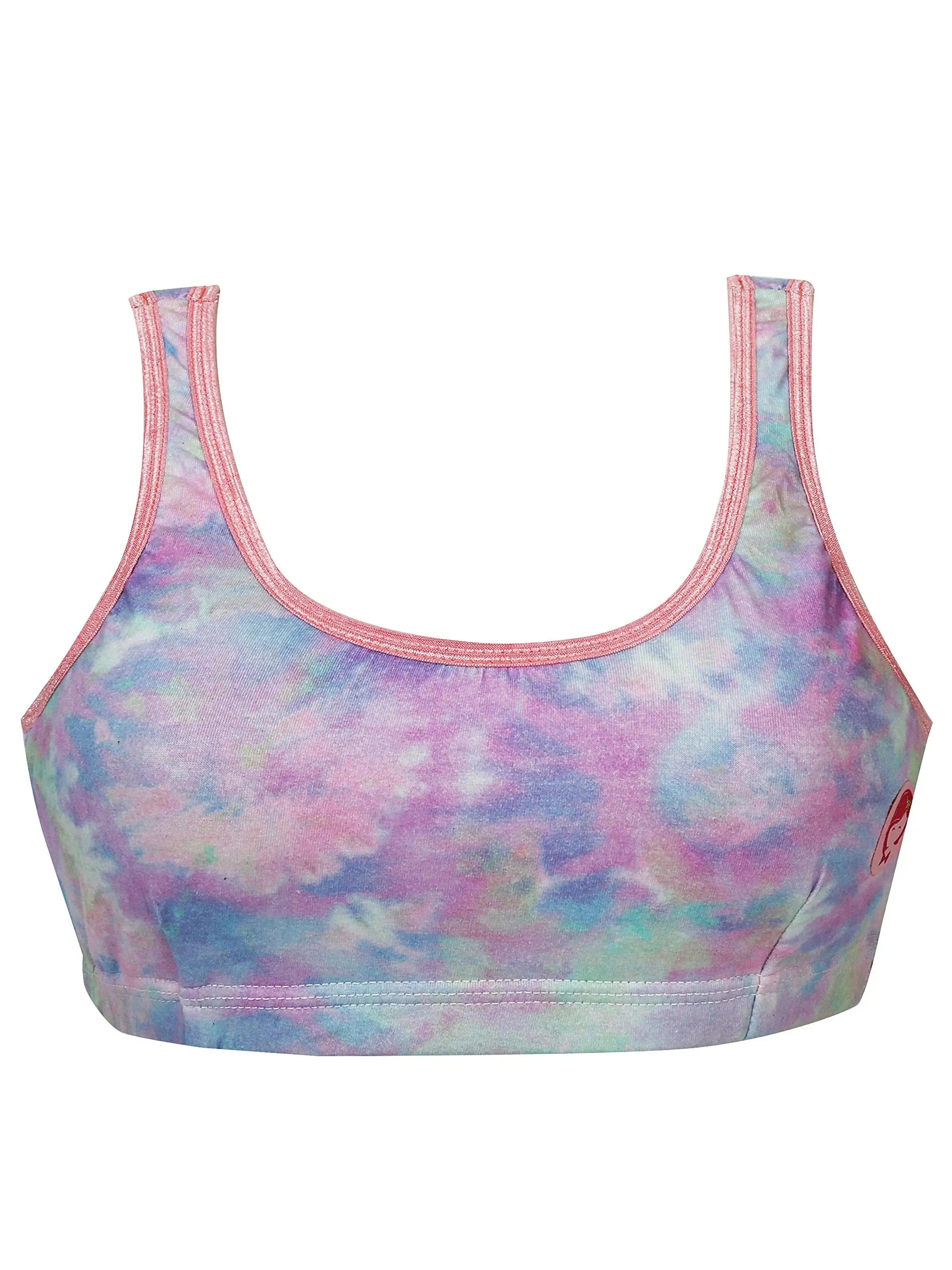 Double-Layer Broad Strap Cotton Supportive Sports Bras | Non-Padded | Printed & Solid Bra