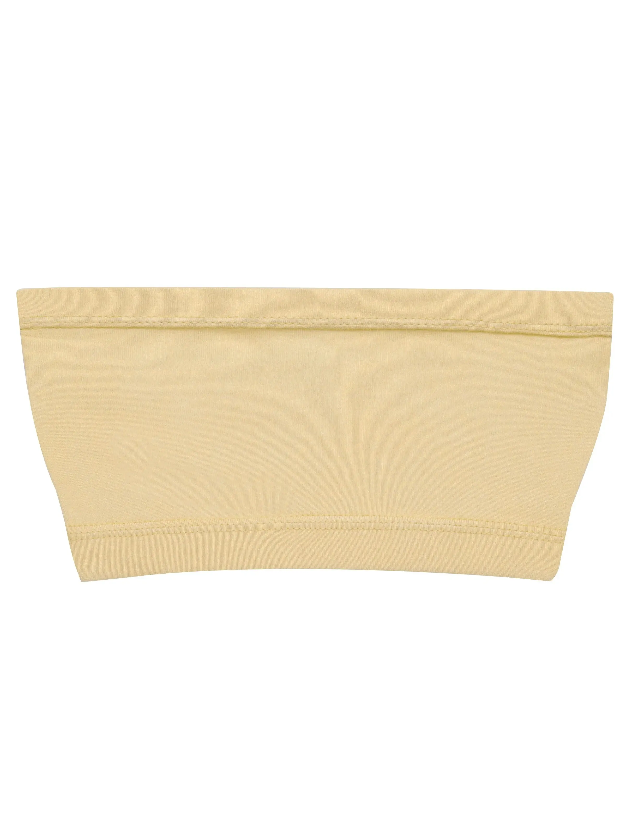 Double-Layer Cotton Strapless Bra | Non-Padded Bandeau Bra | Solid Skin Bra