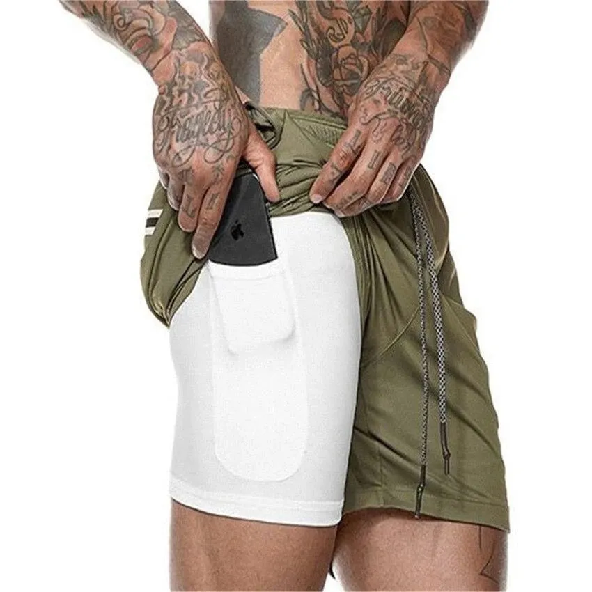 Dual Layer Shorts - Olive