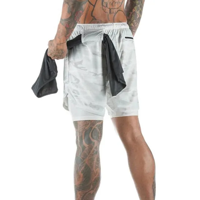 Dual Layer Shorts - White Camo