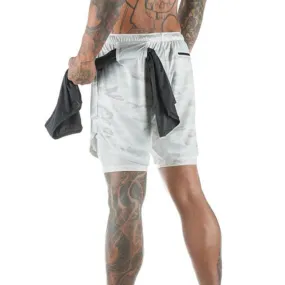 Dual Layer Shorts - White Camo