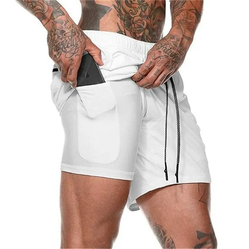 Dual Layer Shorts - White