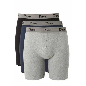 Duke London Mens Big Size 3 Pair Pack Jersey Boxer Shorts