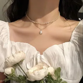 Elegant Dual Layer Pearl Necklace | The Pearly Affair Petite Necklace