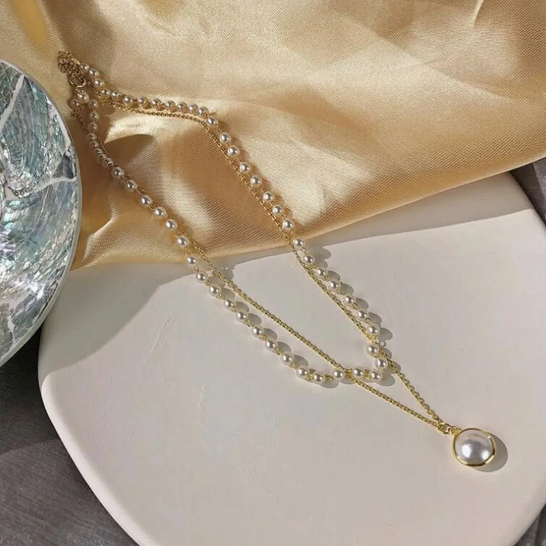 Elegant Dual Layer Pearl Necklace | The Pearly Affair Petite Necklace