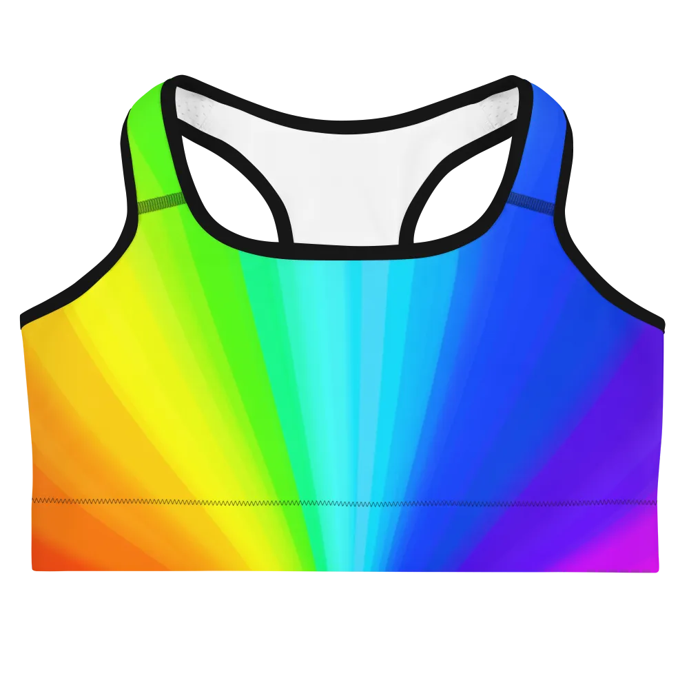 FEMME UNIV | LGBTQ PRIDEFEST Love Wins PRIDE RAINBOW SPORTS BRA