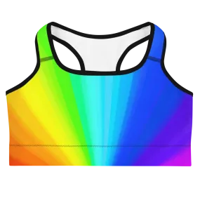 FEMME UNIV | LGBTQ PRIDEFEST Love Wins PRIDE RAINBOW SPORTS BRA