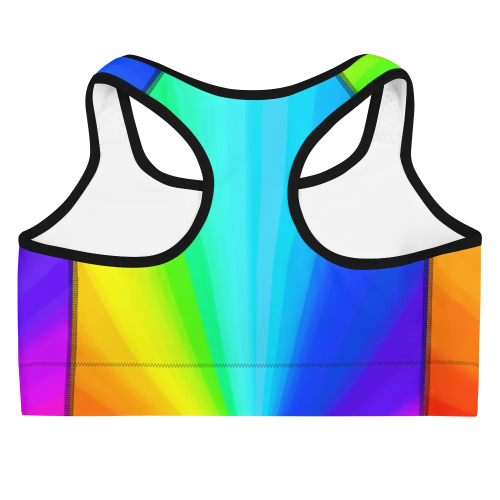 FEMME UNIV | LGBTQ PRIDEFEST Love Wins PRIDE RAINBOW SPORTS BRA