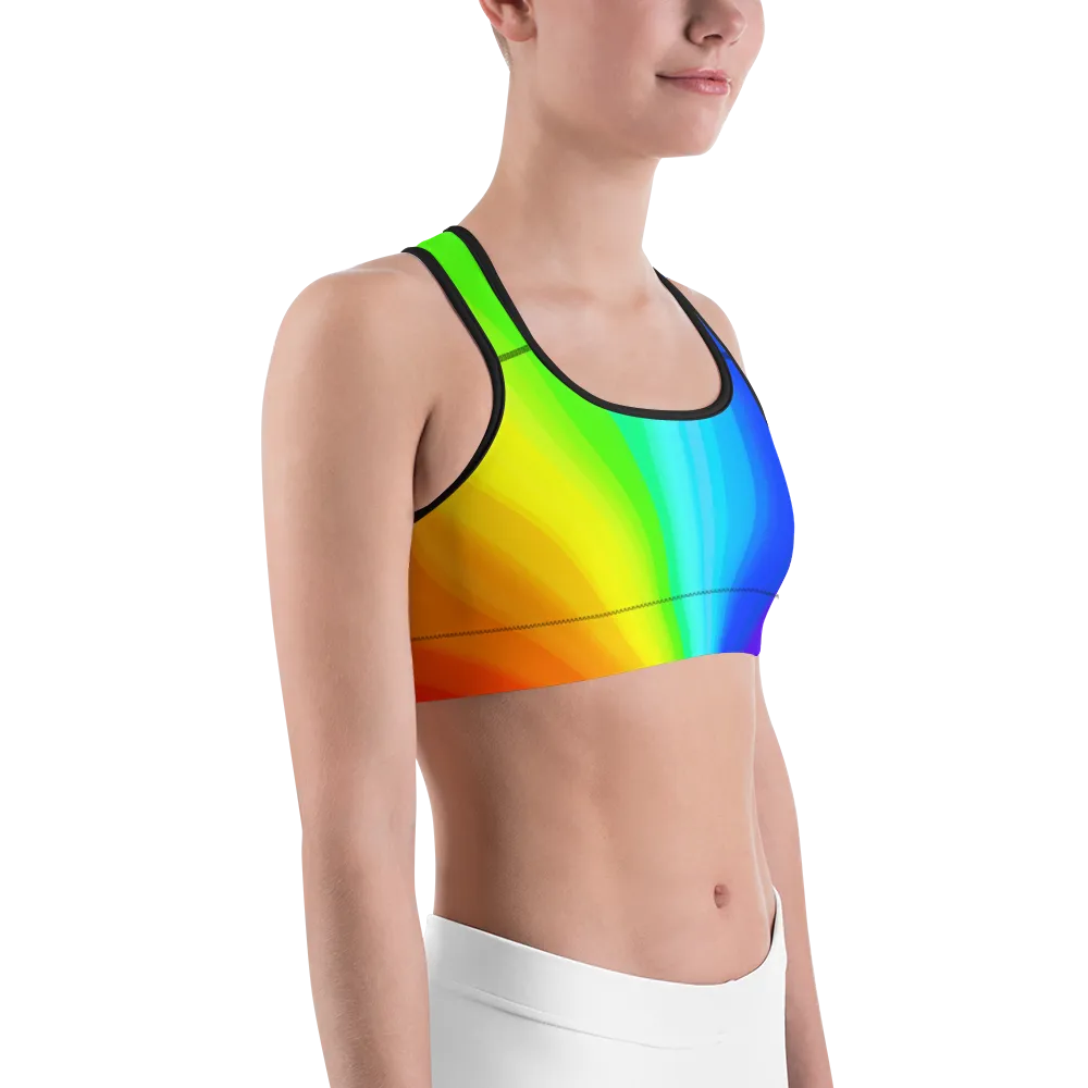 FEMME UNIV | LGBTQ PRIDEFEST Love Wins PRIDE RAINBOW SPORTS BRA