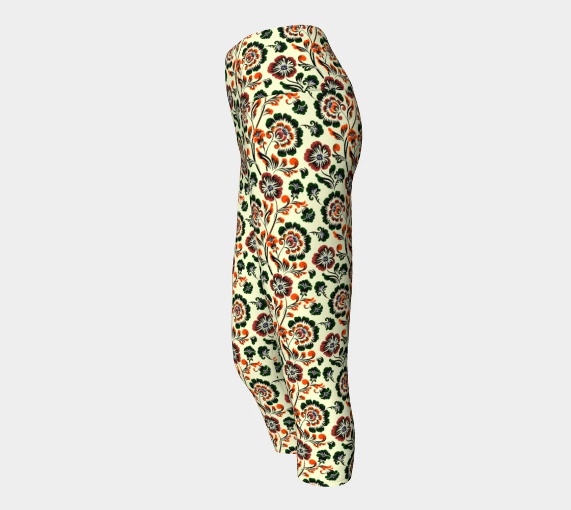 Floral Bouquet Yoga Capris
