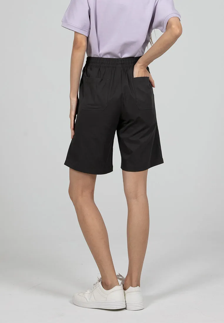 Forest Ladies Stretchable Polyester Elastic Waisted Short Pants Women Casual Shorts | Seluar Pendek Perempuan - 865110